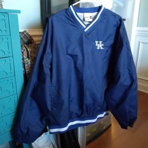 University of Kentucky XL blue&white with UK embroidery mens pullover